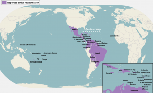 Carte du virus Zika